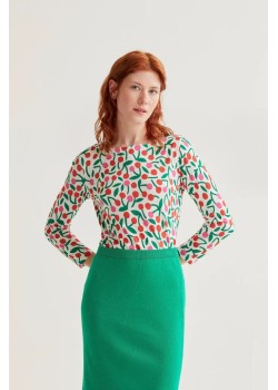 CAMISETA CON ESTAMPADO GUINDA