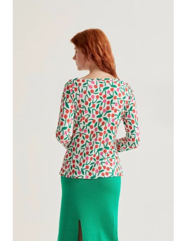 CAMISETA CON ESTAMPADO GUINDA