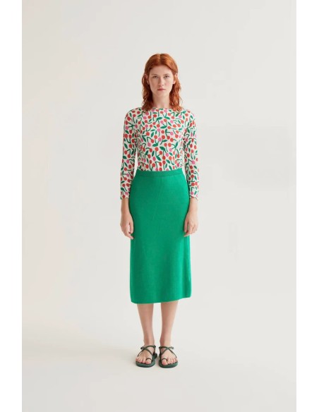 CAMISETA CON ESTAMPADO GUINDA