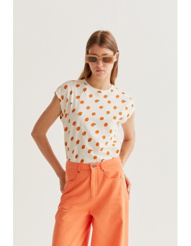CAMISETA CON ESTAMPADO DE NARANJAS