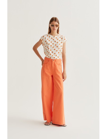 CAMISETA CON ESTAMPADO DE NARANJAS