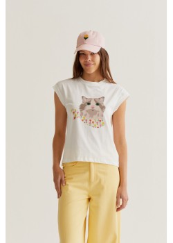 CAMISETA CON ESTAMPADO DE GATITO