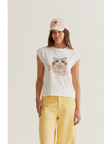 CAMISETA CON ESTAMPADO DE GATITO
