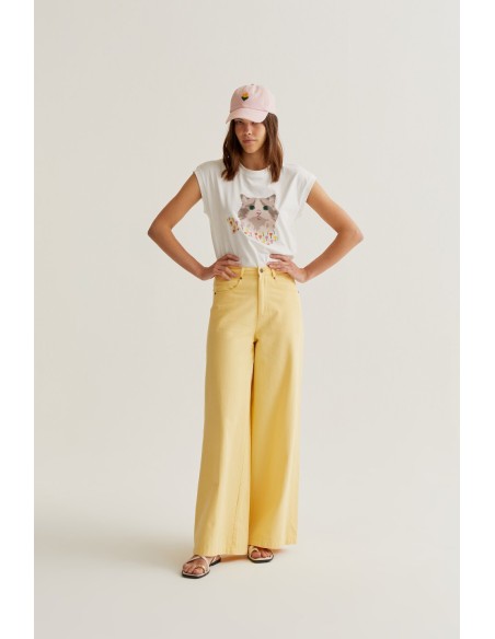 CAMISETA CON ESTAMPADO DE GATITO