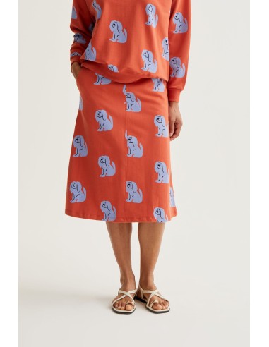 FALDA MIDI CON ESTAMPADO BROWN DOG