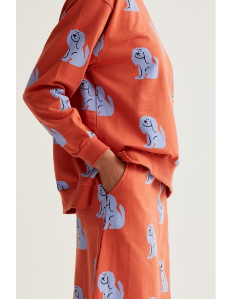 FALDA MIDI CON ESTAMPADO BROWN DOG