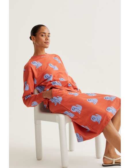 FALDA MIDI CON ESTAMPADO BROWN DOG