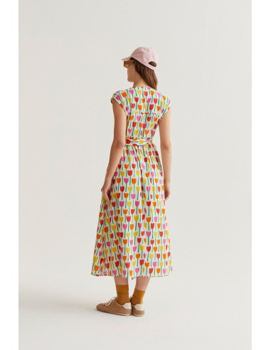 VESTIDO LARGO CON ESTAMPADO TULIPA