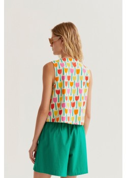 CHALECO CON ESTAMPADO TULIPA 2