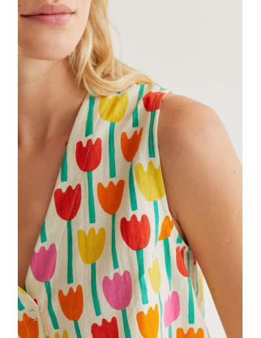 CHALECO CON ESTAMPADO TULIPA
