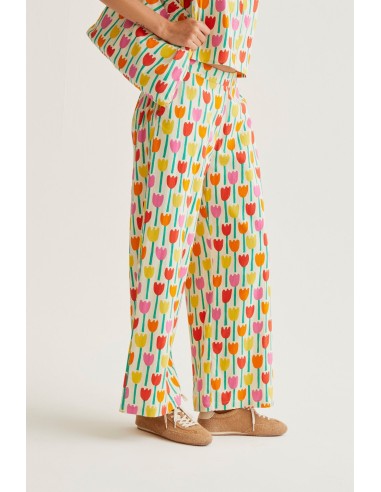 PANTALONES CON ESTAMPADO TULIPA