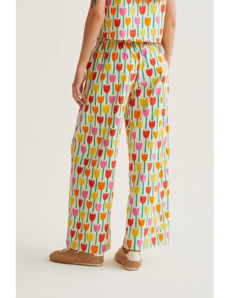 PANTALONES CON ESTAMPADO TULIPA