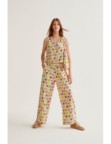 PANTALONES CON ESTAMPADO TULIPA