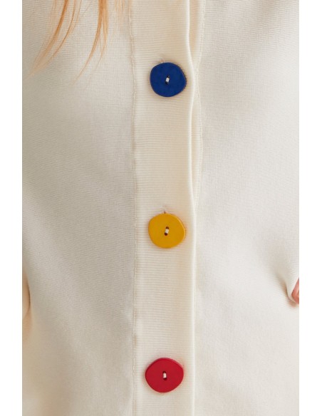 CARGIGAN PUNTO BOTONES MULTICOLOR