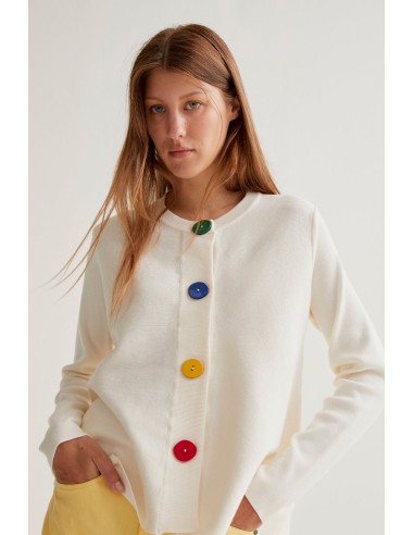 CARGIGAN PUNTO BOTONES MULTICOLOR