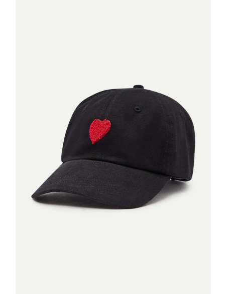 GORRA NEGRA CON BORDADO DE TULIPÁN