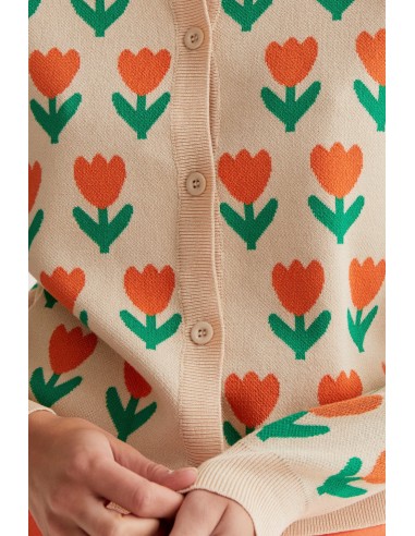 CÁRDIGAN PUNTO CON ESTAMPADO ORANGE TULIP