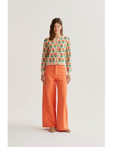 CÁRDIGAN PUNTO CON ESTAMPADO ORANGE TULIP