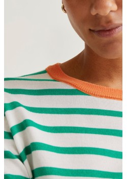 JERSEY DE PUNTO CON ESTAMPADO DE RAYAS BLANCO Y VERDE 2