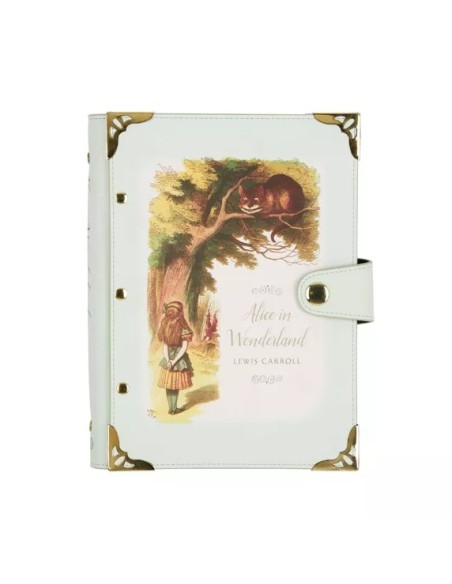 Cuaderno anillado recargable "alicia en el pais de las maravillas"turquesa.