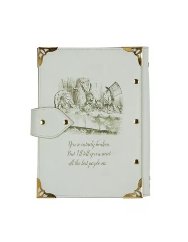 Cuaderno anillado recargable "alicia en el pais de las maravillas"turquesa.