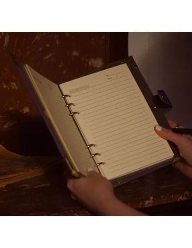 Cuaderno anillado recargable "alicia en el pais de las maravillas"turquesa.