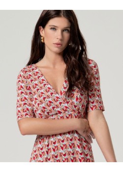 VESTIDO CORTO ESCOTE CRUZADO. 2