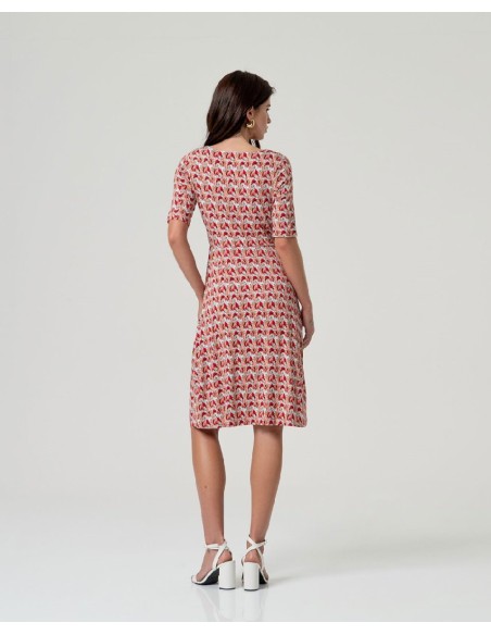 VESTIDO CORTO ESCOTE CRUZADO.