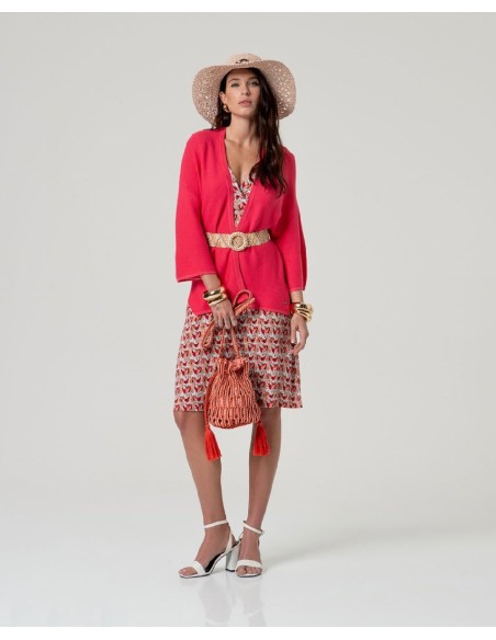 VESTIDO CORTO ESCOTE CRUZADO.