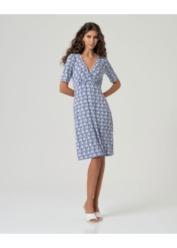 VESTIDO CORTO ESCOTE CRUZADO.