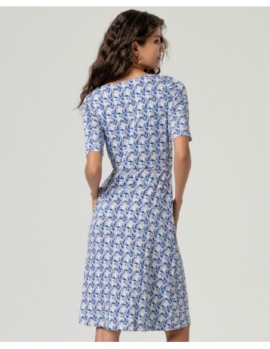 VESTIDO CORTO ESCOTE CRUZADO.