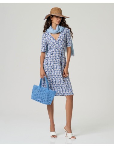 VESTIDO CORTO ESCOTE CRUZADO.