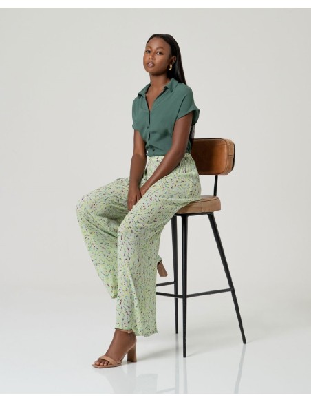 Pantalon amplio Verde Empolvado