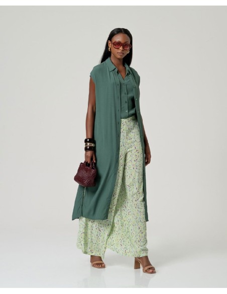 Pantalon amplio Verde Empolvado