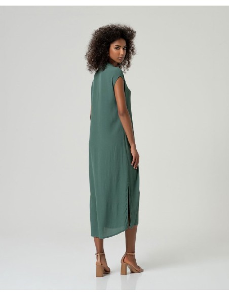 Camisa larga sin mangas Verde Botella