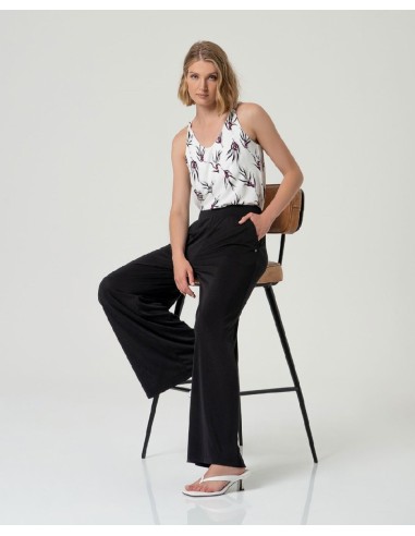 Pantalon ancho Negro
