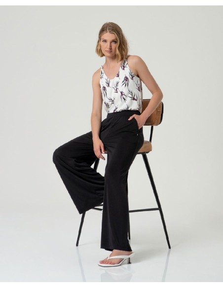 Pantalon ancho Negro
