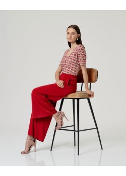 Pantalón ancho. Rojo 2