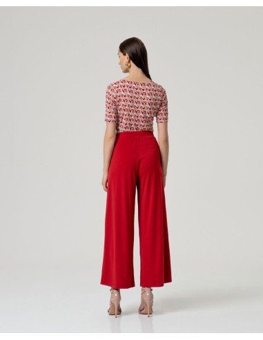 Pantalón ancho. Rojo