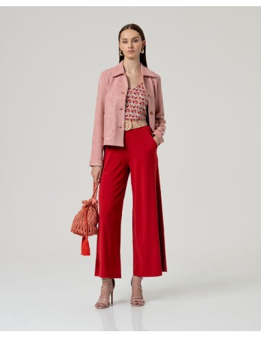 Pantalón ancho. Rojo