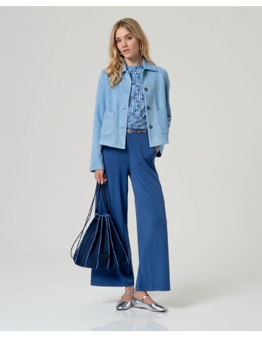 Pantalón ancho. Azul