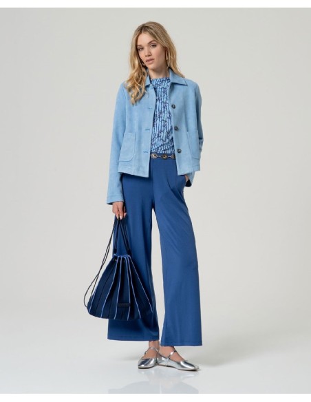 Pantalón ancho. Azul