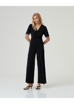 Mono con escote cruzado Negro