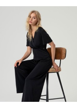 Mono con escote cruzado Negro 2