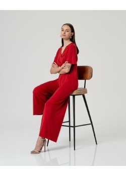 Mono con escote cruzado Rojo 2