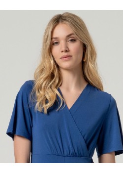 Mono con escote cruzado Azul 2