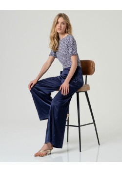 Pantalón ancho. Azul noche 2