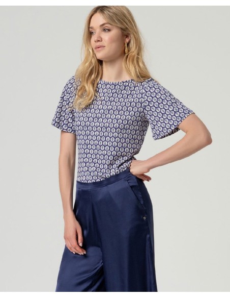 Pantalón ancho. Azul noche