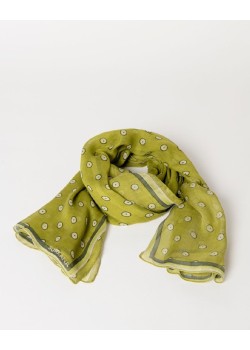 Pañuelo rectangular estampado Verde Empolvado