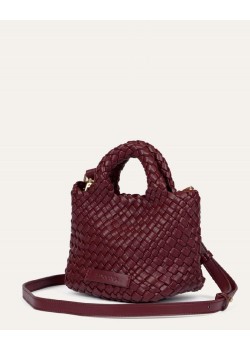 Bolso mini shopper trenzado Chocolate